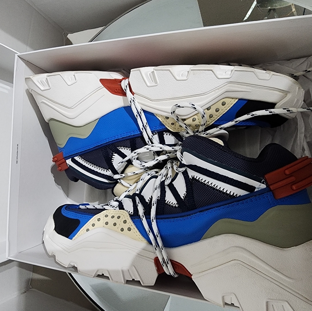 Kenzo Low Top Sneakers Blue Size 39 8.5 - Picture 12 of 14